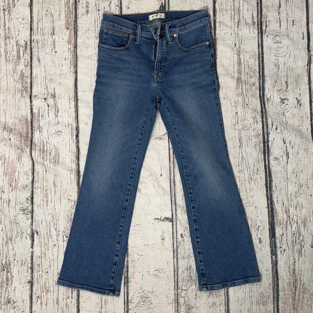 Madewell Women's Cali Demi Boot Cut Leg Blue Denim Jeans